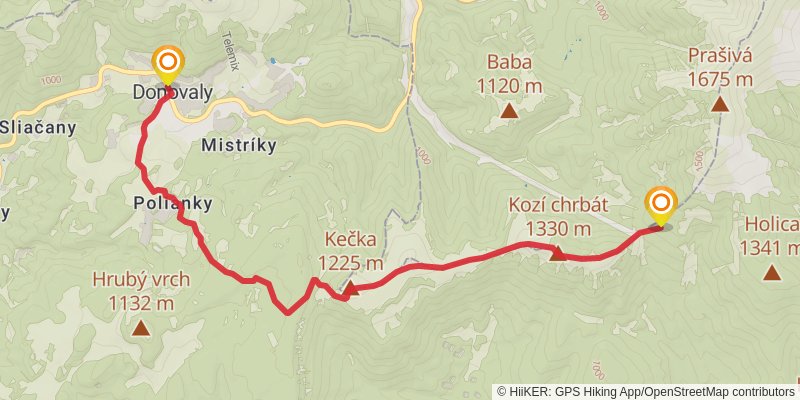 Trans Carpathian Hike stage 17 Map