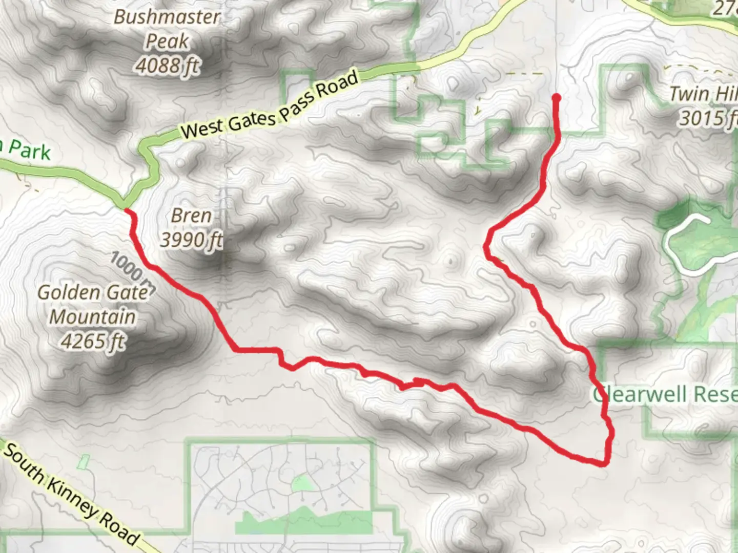 An image depicting the trail Yetman Trail and its surrounding area.