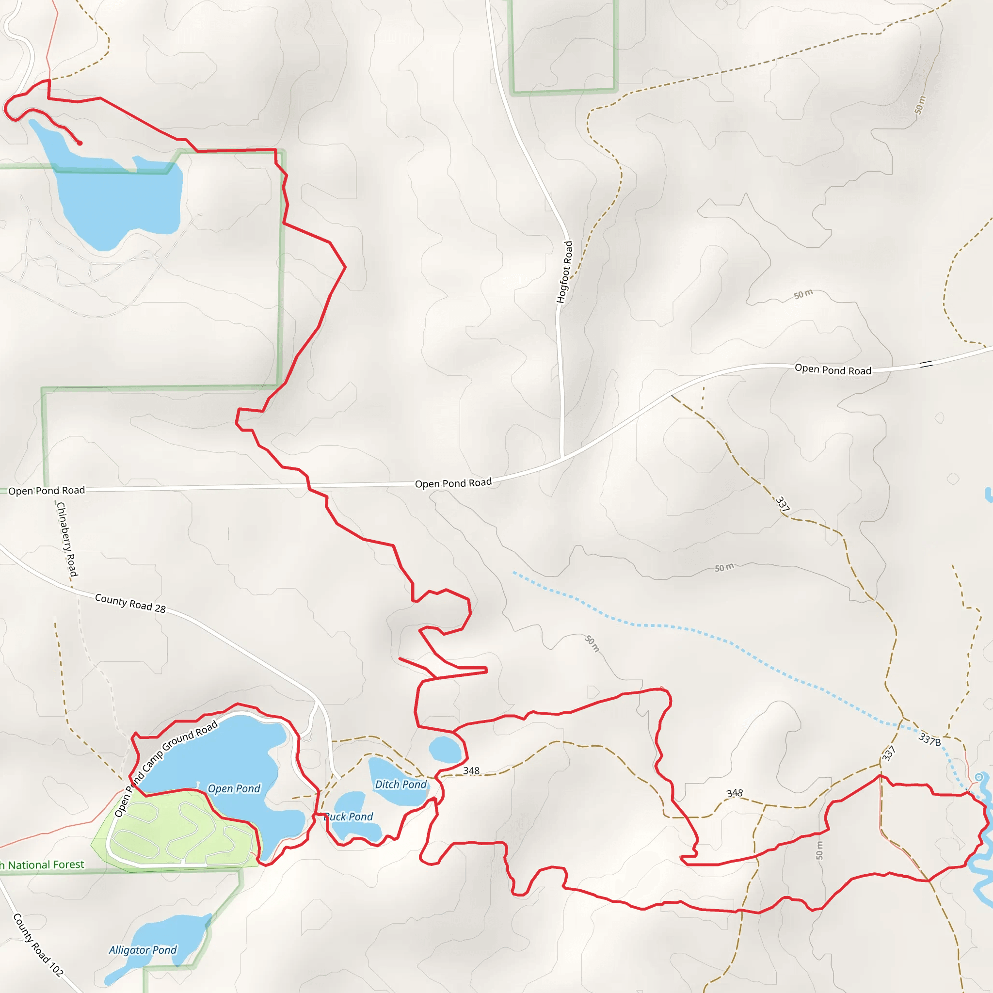 Conecuh South and Open Pond Loop Trail mobile static map