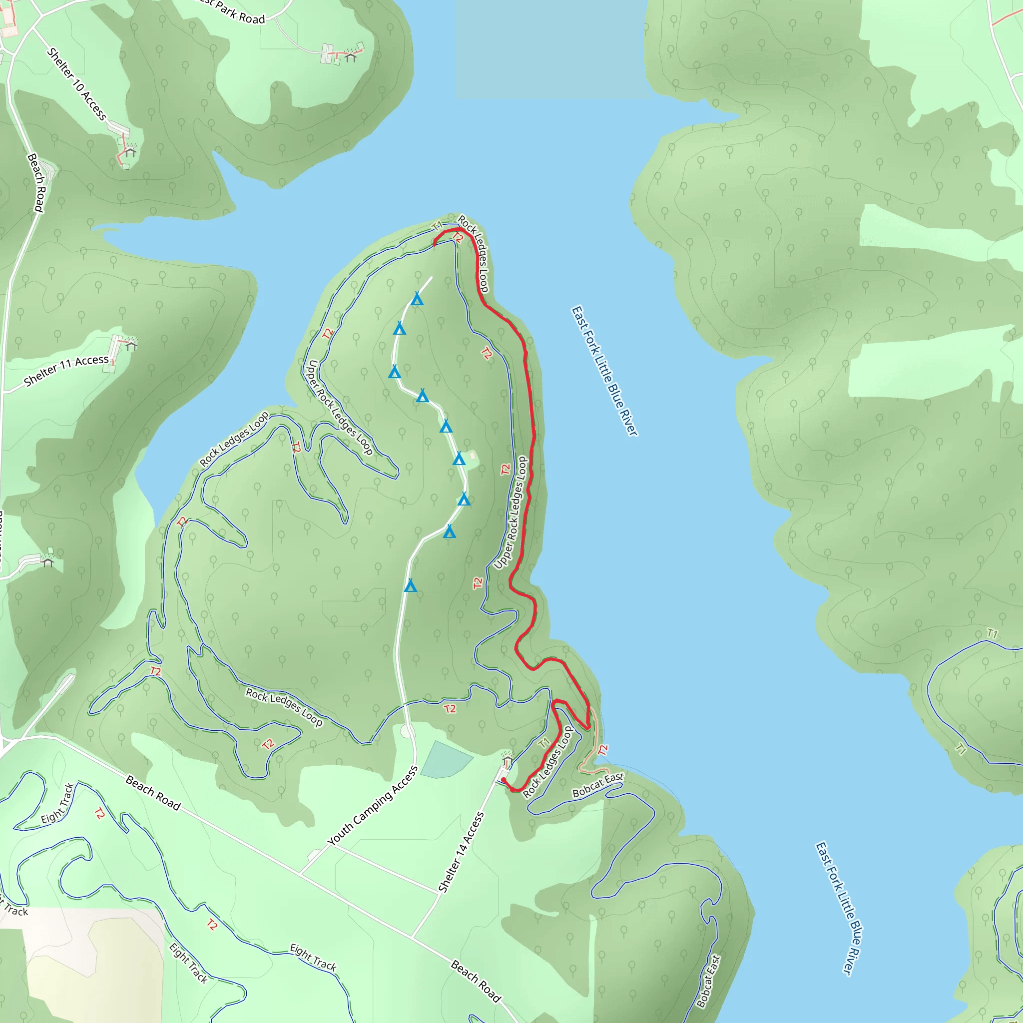 Rock Ledges Walk mobile static map
