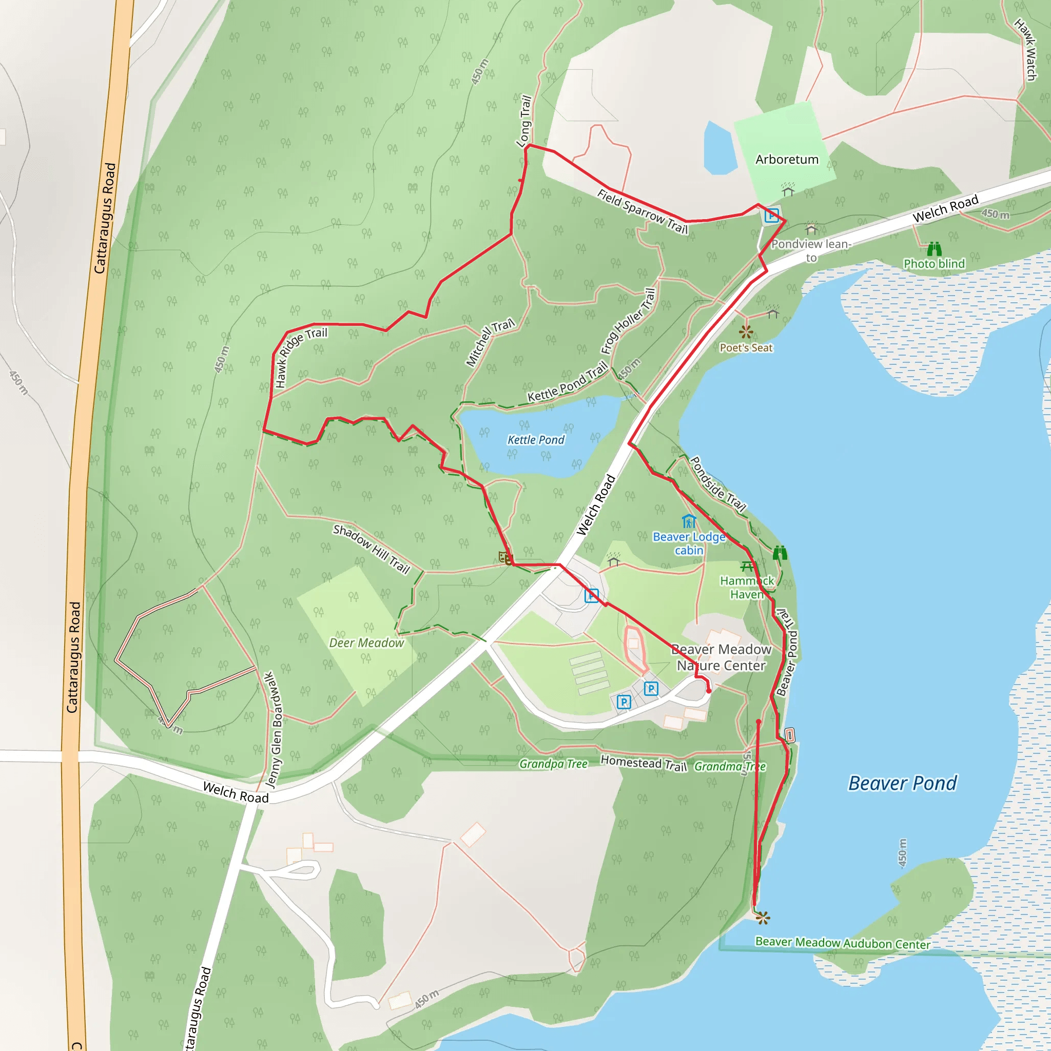 Kettle Pond Loop via Hawk Ridge Trail mobile static map