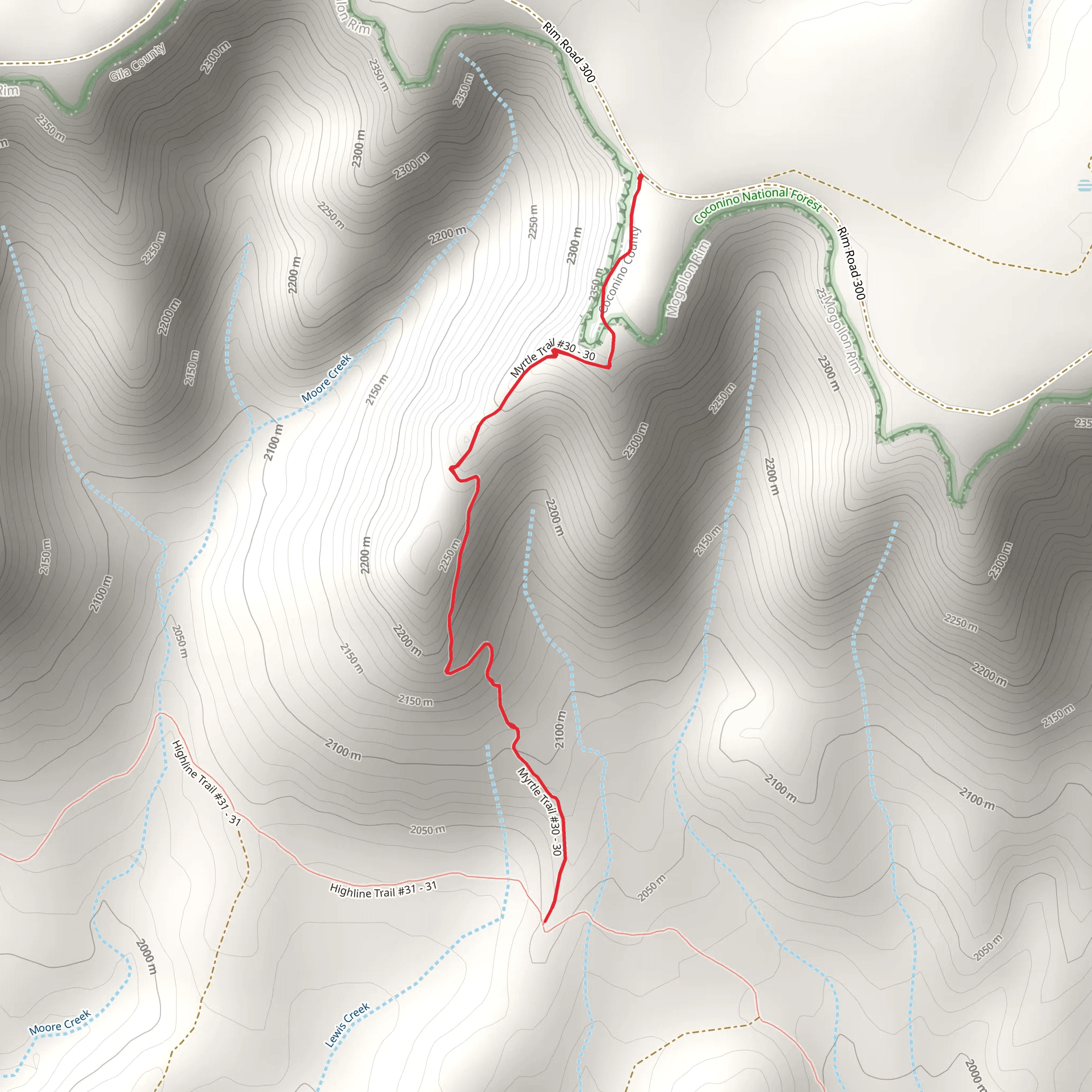 Myrtle Trail mobile static map