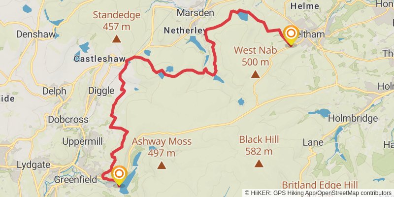 Peak District Boundary Walk stage 5 Map