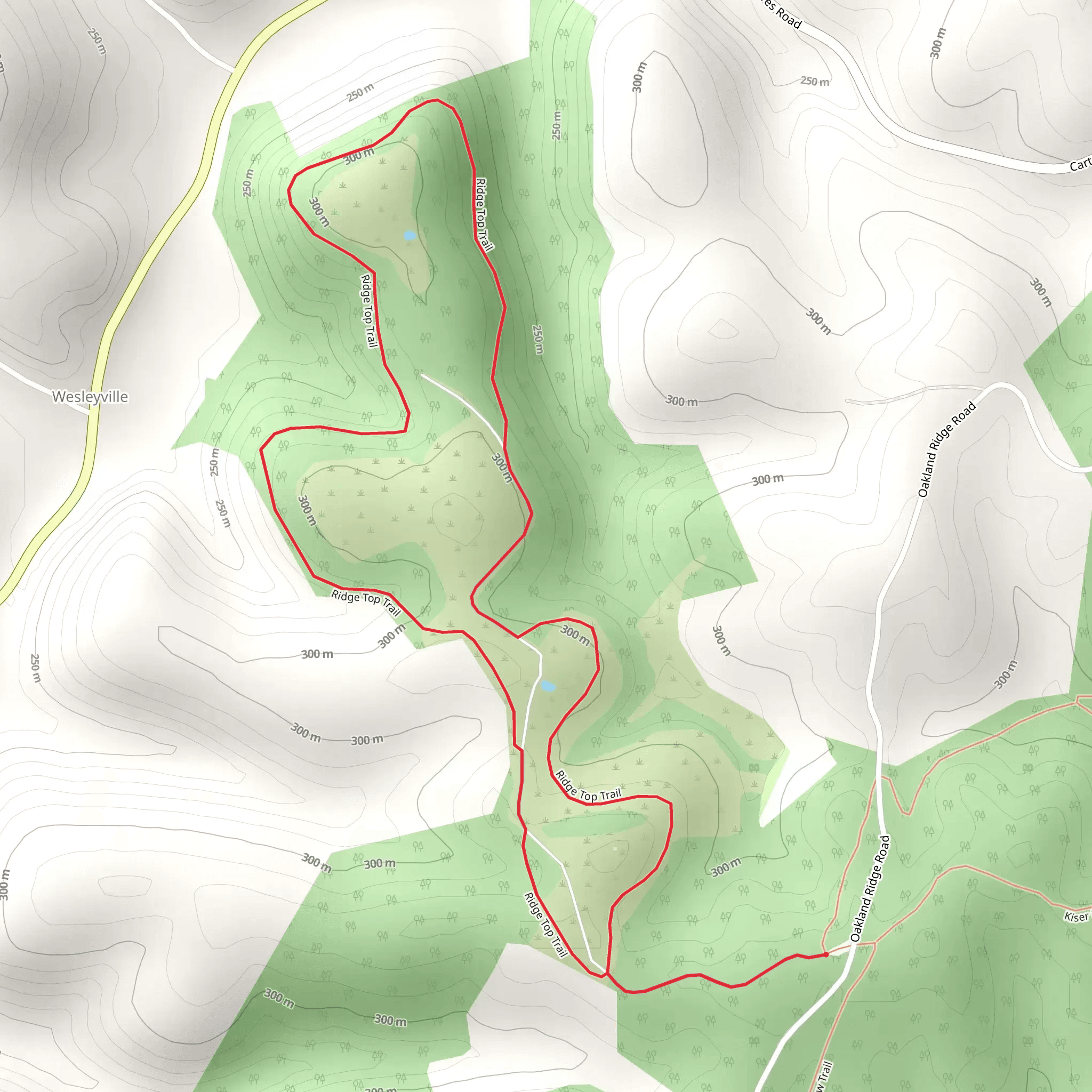 Ridge Top Loop Trail mobile static map