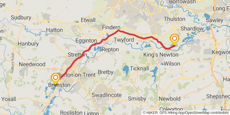 Trent and Mersey Canal Walk stage 7 Map