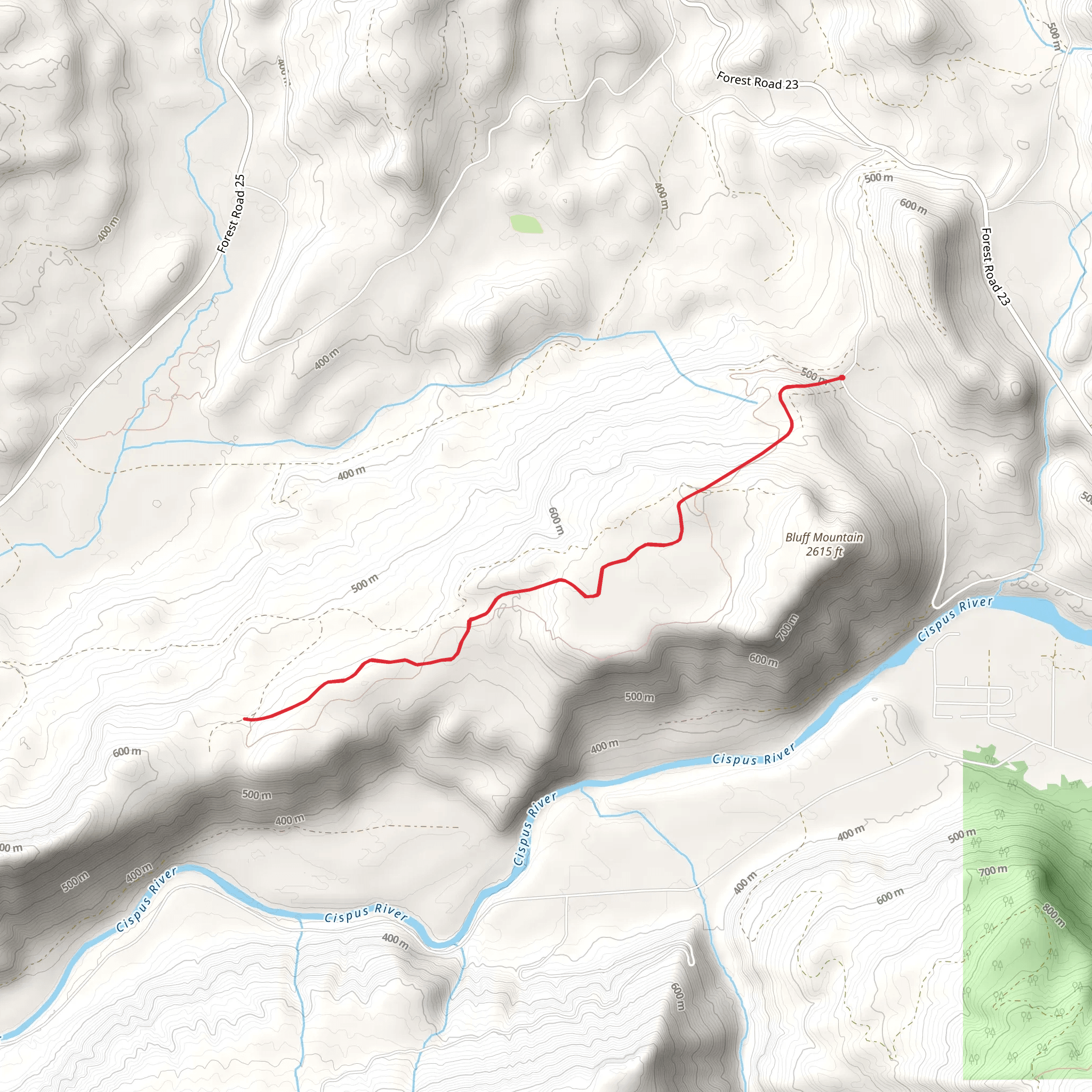 Kraus Ridge Trail mobile static map