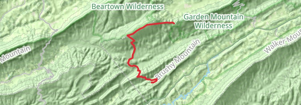 Appalachian Trail Section Hike - Bland to Damascus stage 3 Map