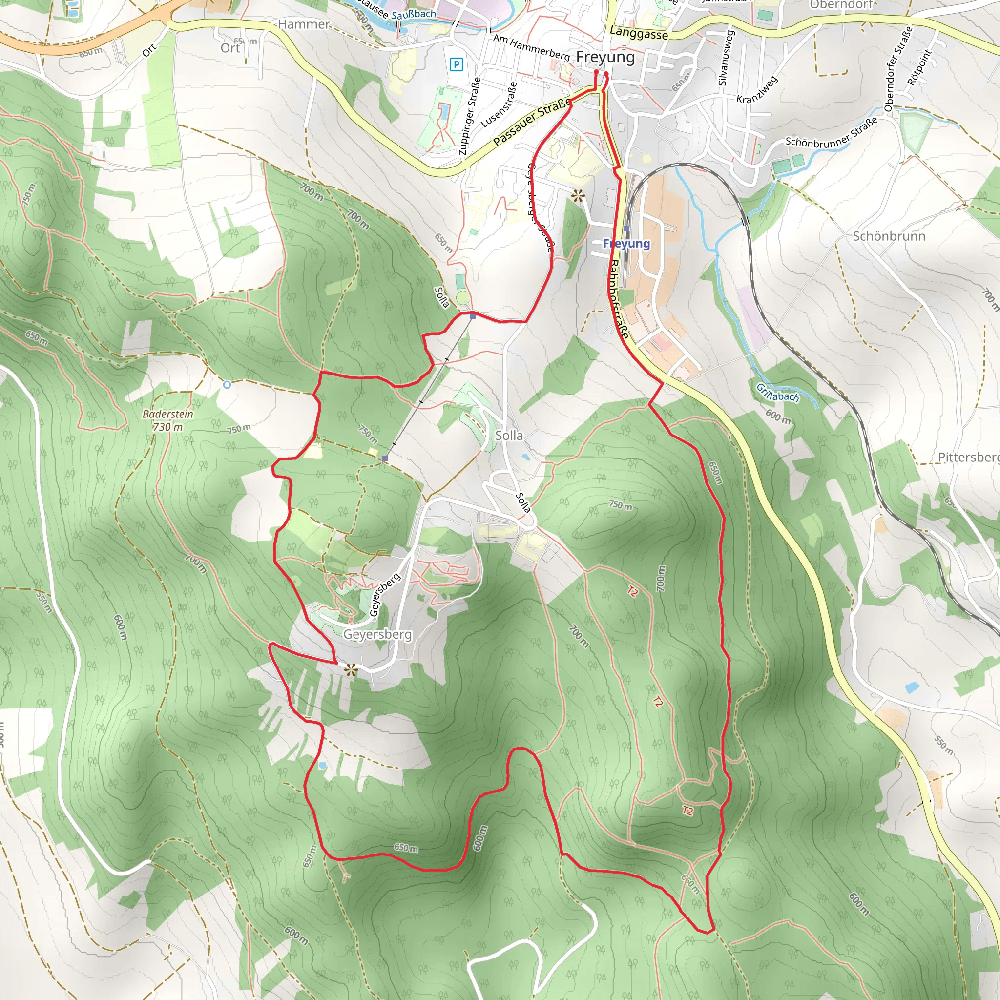 Harsdorfer Steig and Geyersberg Runde mobile static map