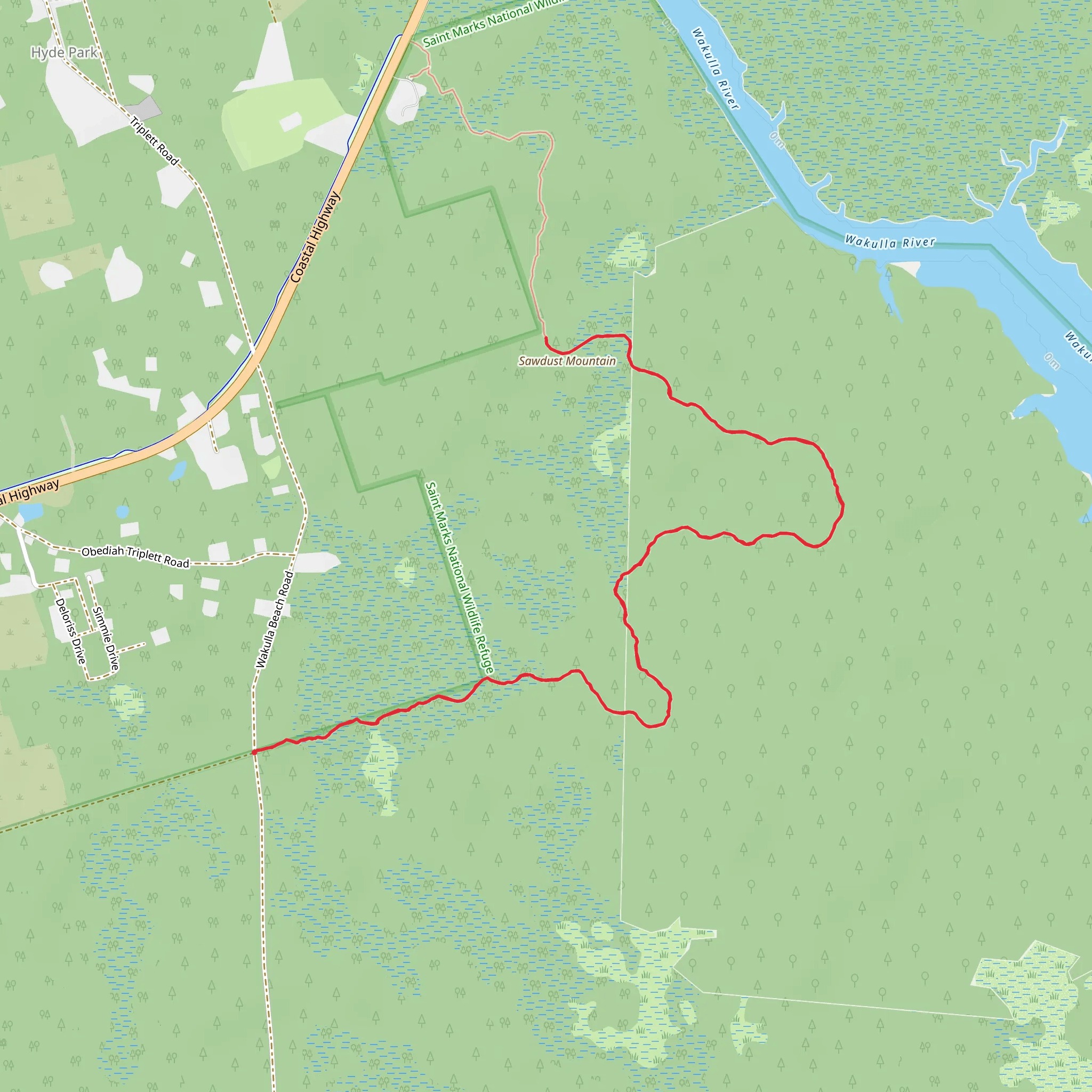 Sawdust Mountain mobile static map