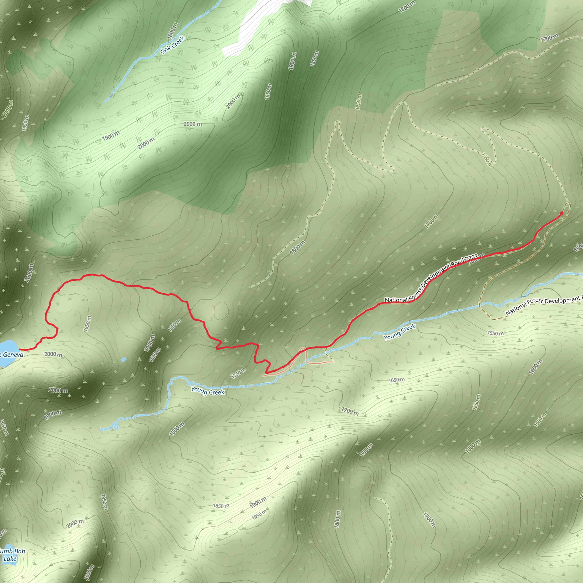 Geneva Lake Trail mobile static map