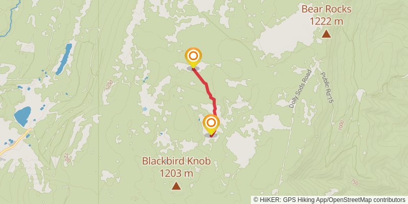 Dolly Sods Wilderness North Loop alt 5 Map