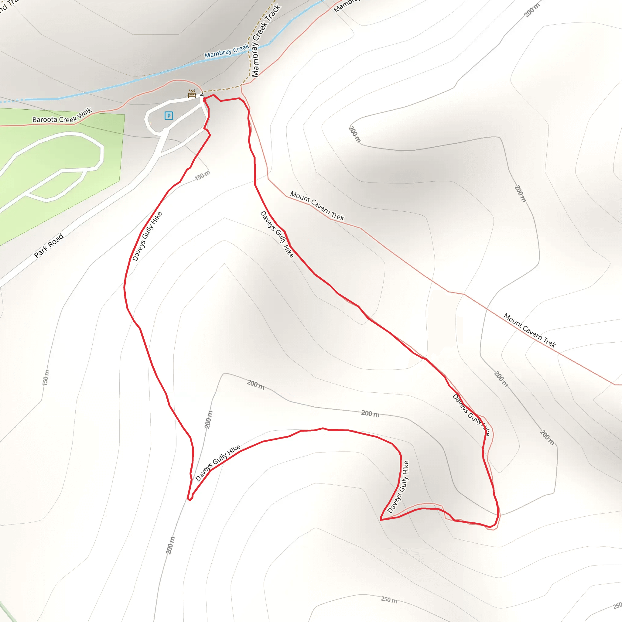 Daveys Gully Walk mobile static map