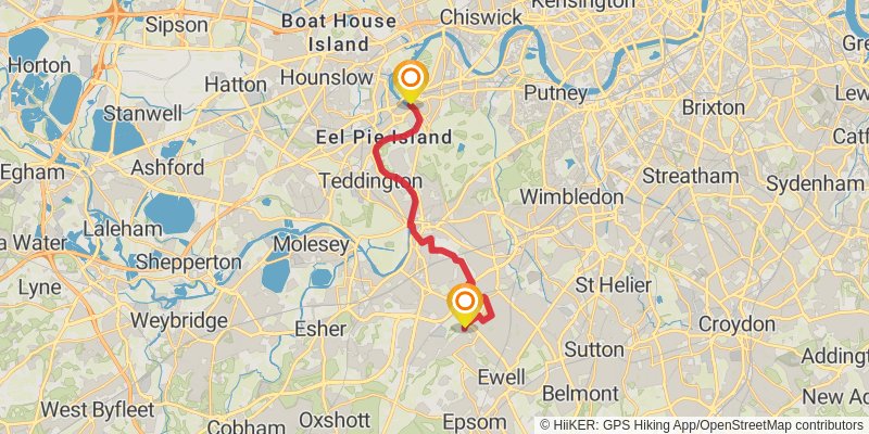 Burnham Thorpe to Portsmouth Walk stage 24 Map