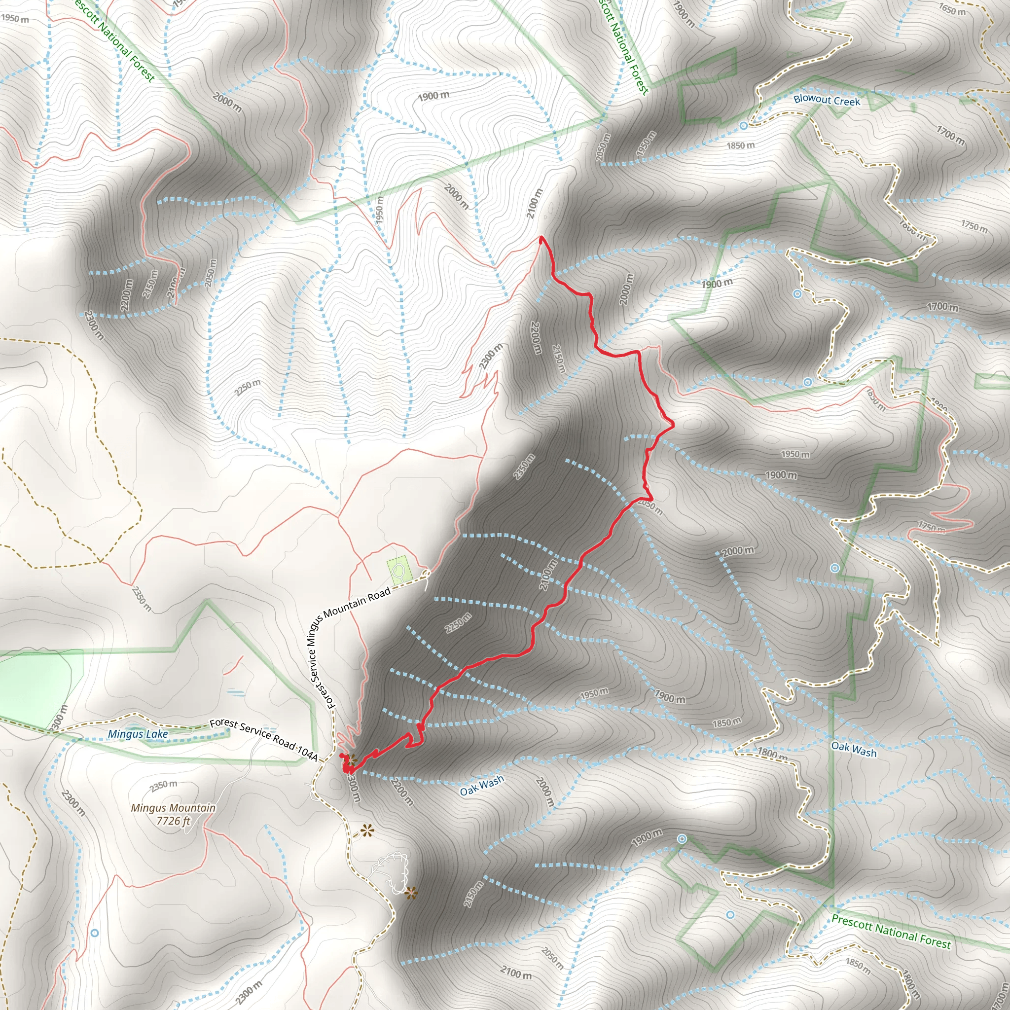 One - O - Five - A Trail via View Point Trail mobile static map