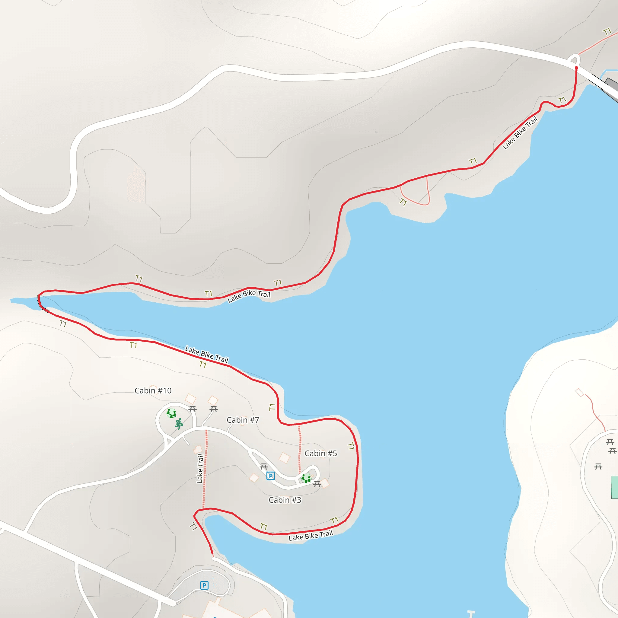 Fall Creek Falls Lake North Trail mobile static map