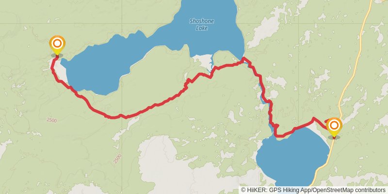 Continental Divide Trail - Wyoming stage 39 Map