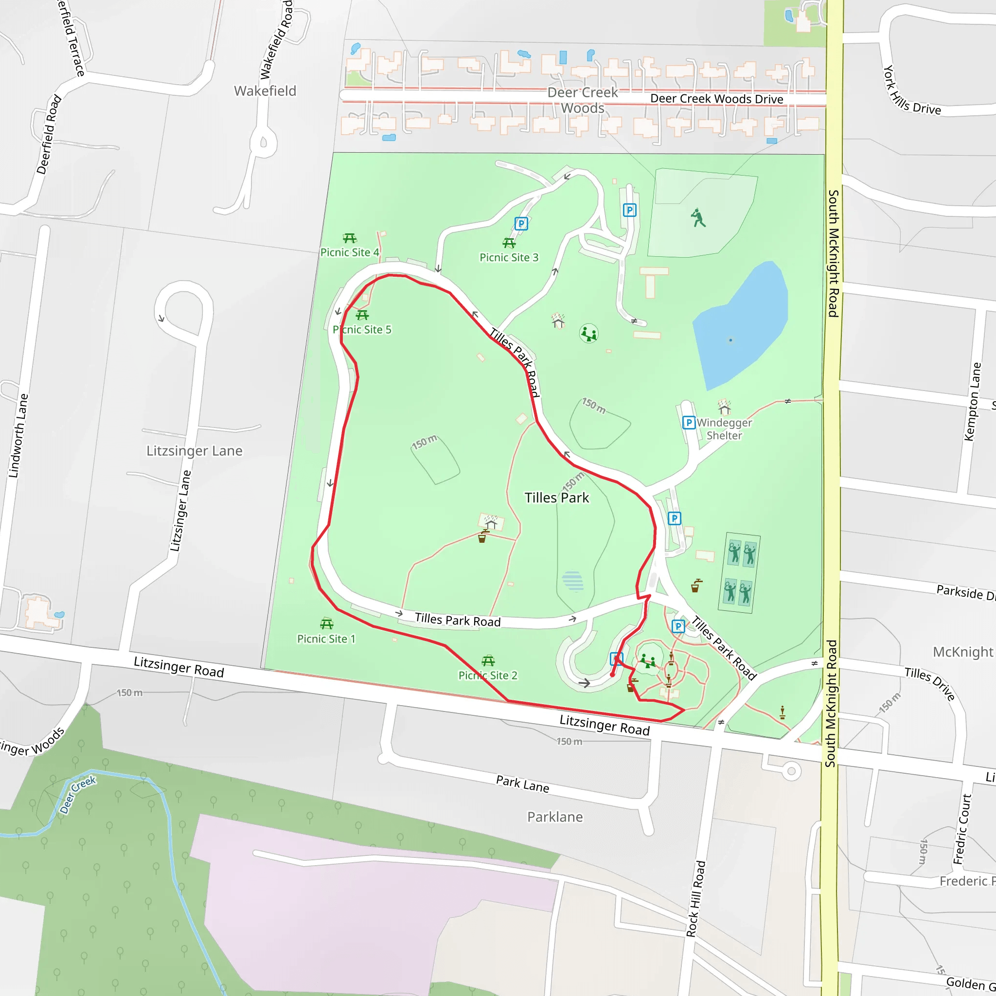 Tiles Park - Foot Path Loop mobile static map