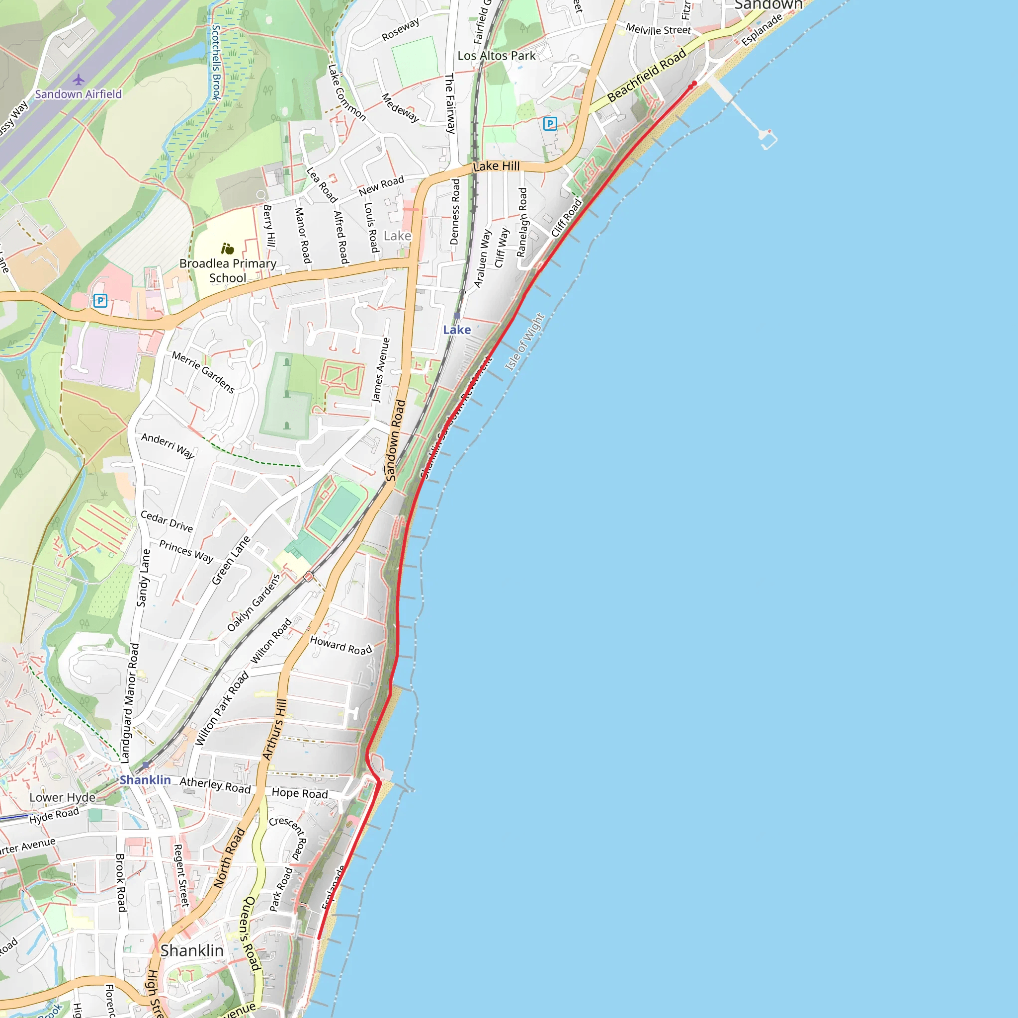 Shanklin mobile static map