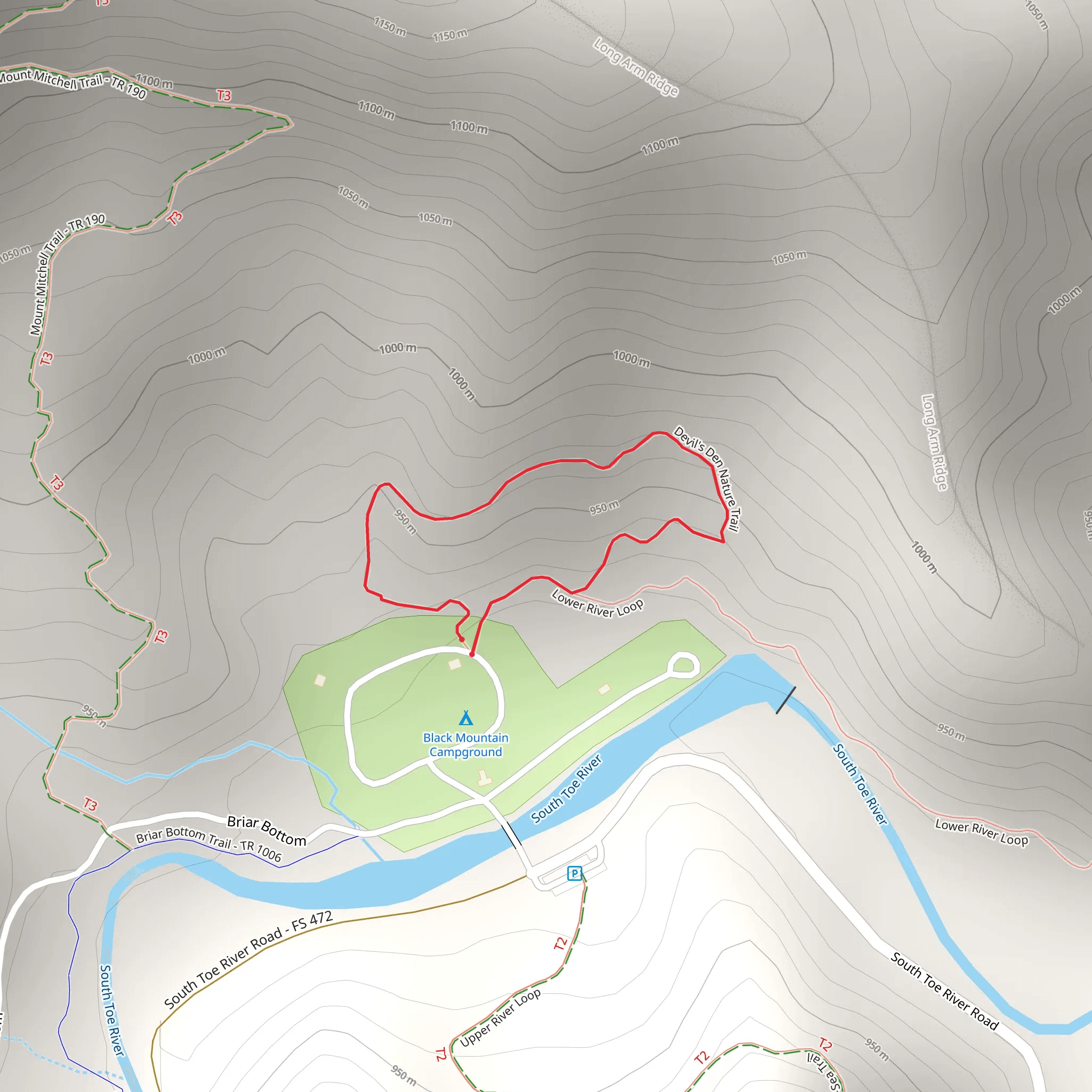 Devils Den Nature Trail mobile static map