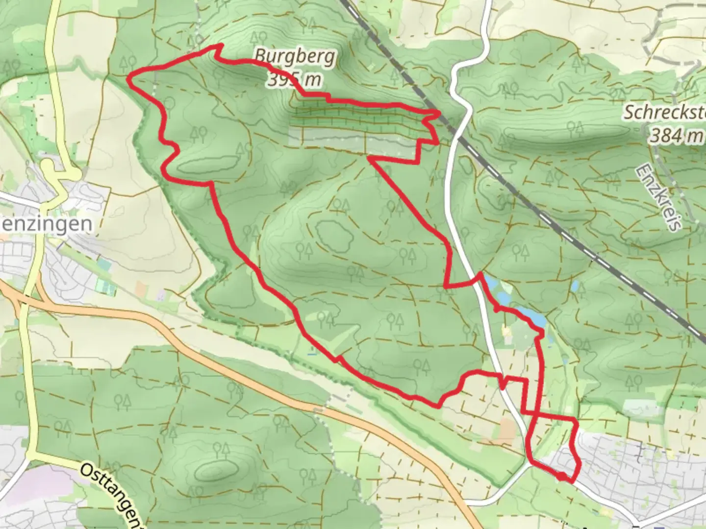 An image depicting the trail Maurersee and Klosterseen via ILL2 and its surrounding area.