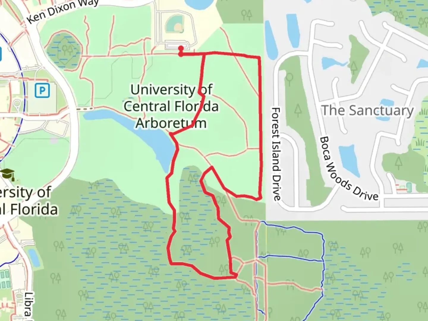 An image depicting the trail Wildflower Loop - East and its surrounding area.
