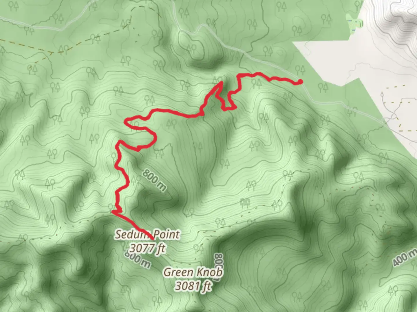 An image depicting the trail Sedum Point via Pacific Crest Trail and its surrounding area.