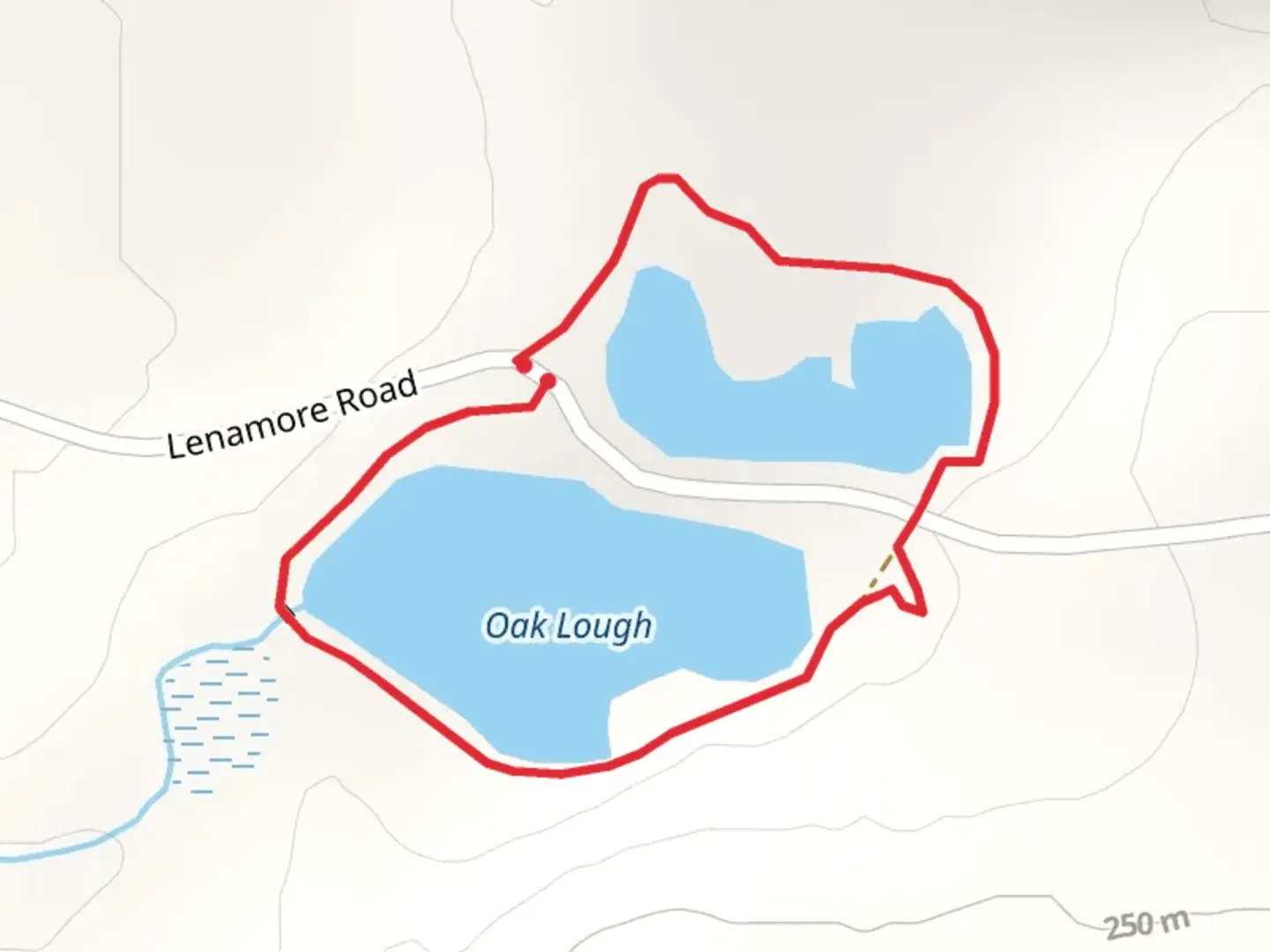 An image depicting the trail Gortin Lakes and its surrounding area.