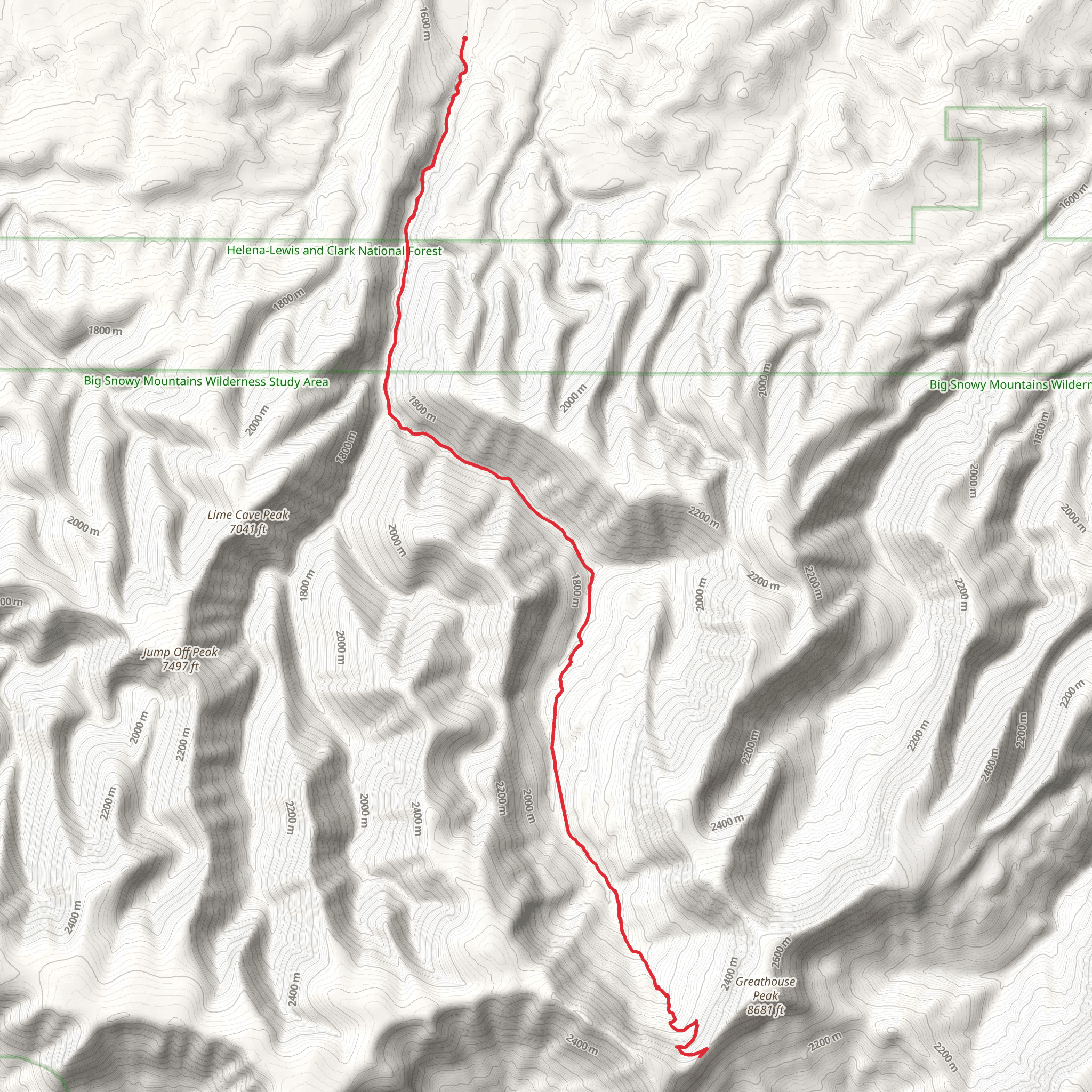 East Fork Cottonwood Creek Trail mobile static map