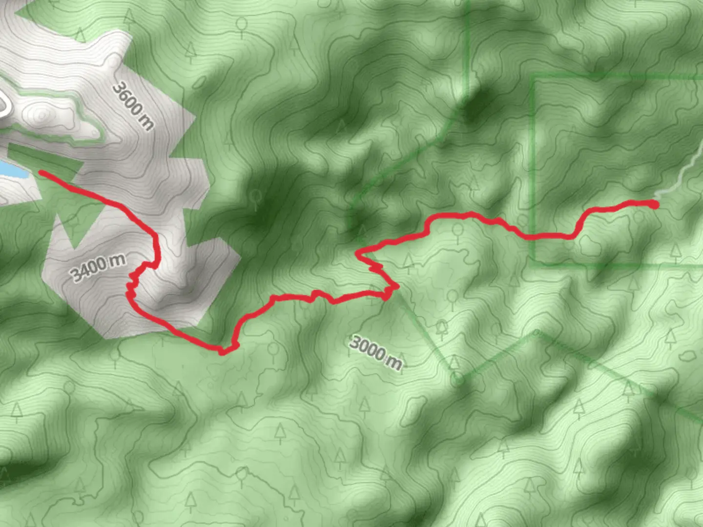 An image depicting the trail Lincoln Lake via Beaver Meadows 44 and its surrounding area.