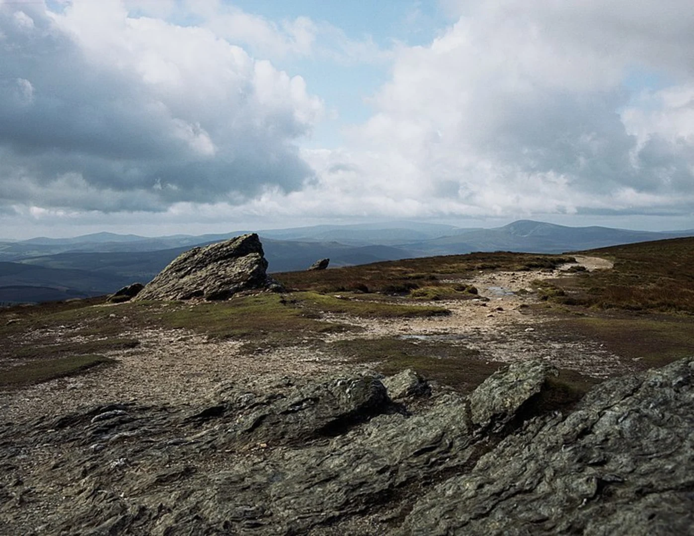 An image depicting the trail Djouce Mountain Loop and its surrounding area.