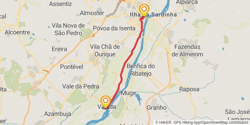 Camino Portugues stage 4 Map