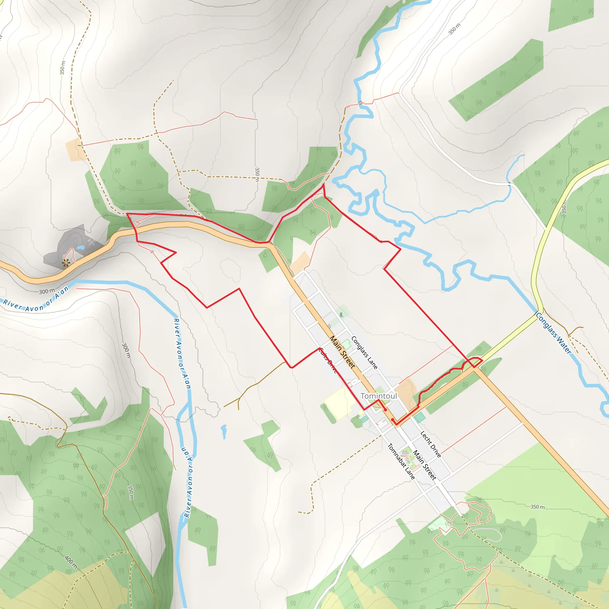 Tomintoul Trail - Tomintoul Circular Walk mobile static map
