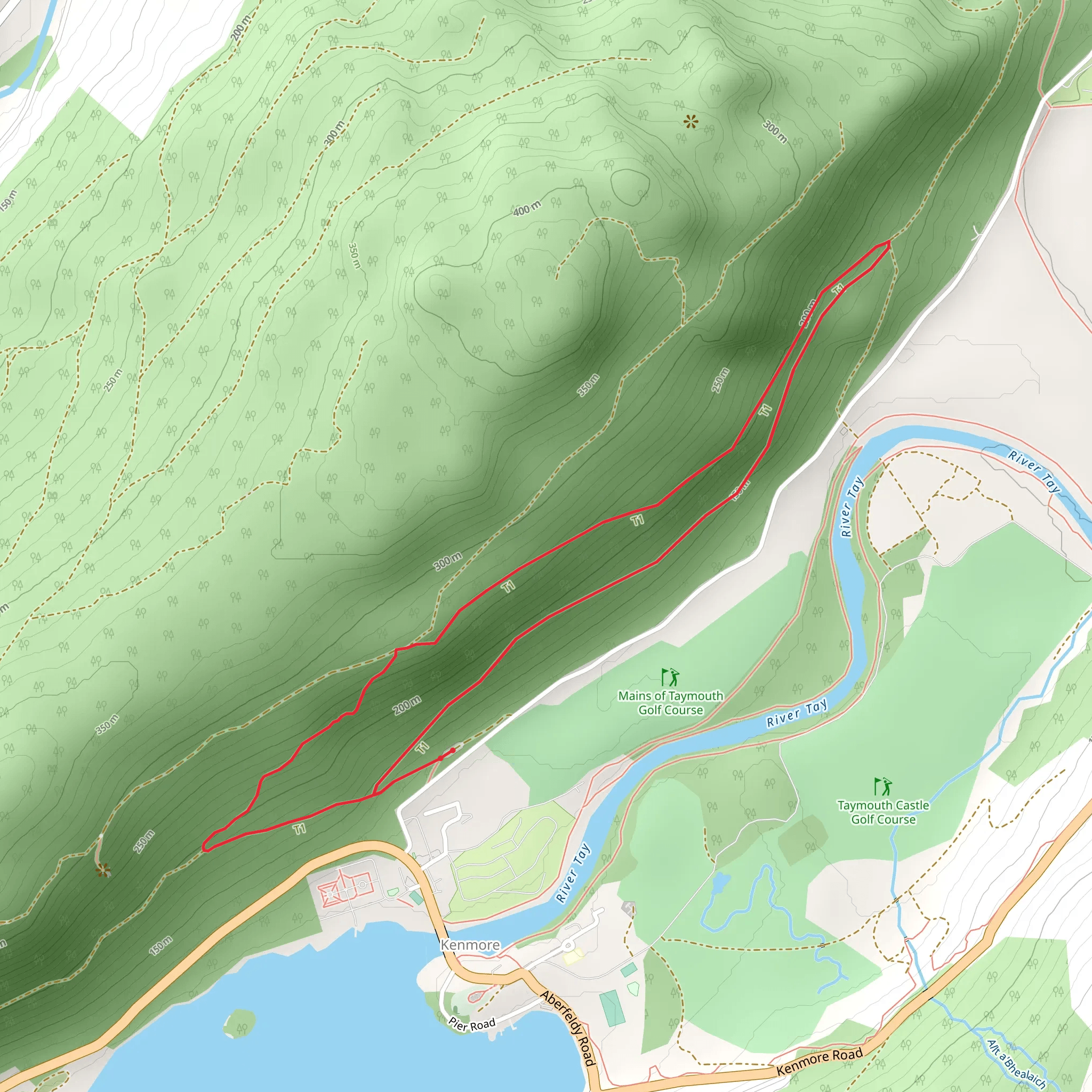 Taymouth Loop Trail from Kenmore mobile static map