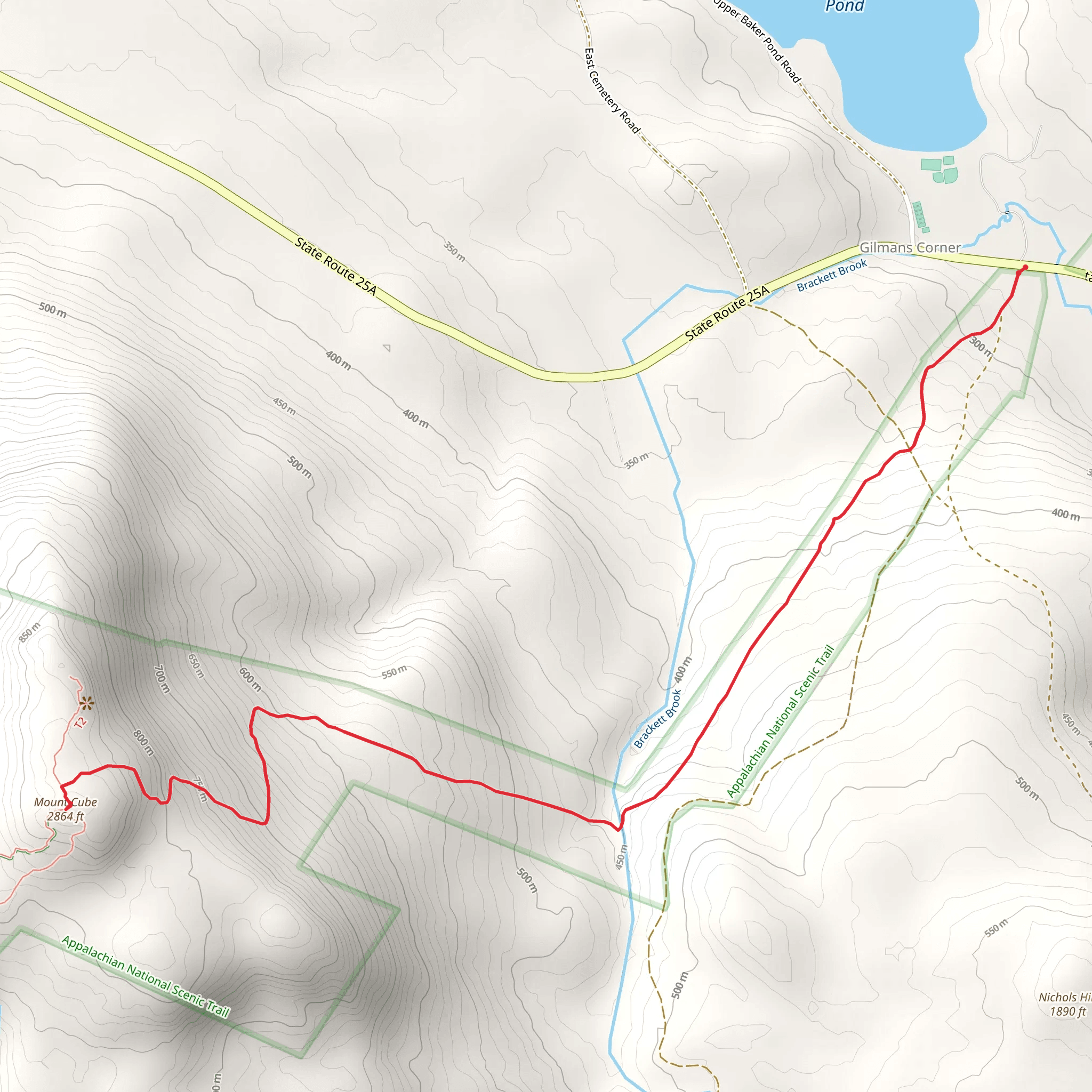 Mount Cube Trail mobile static map