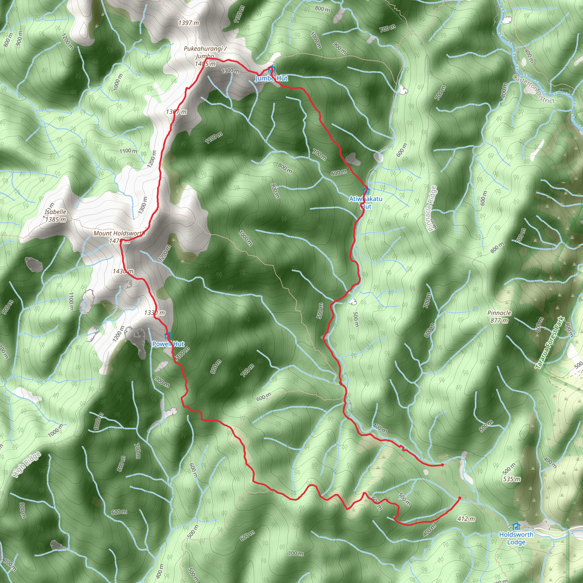 Mt Holdsworth - Jumbo Circuit mobile static map