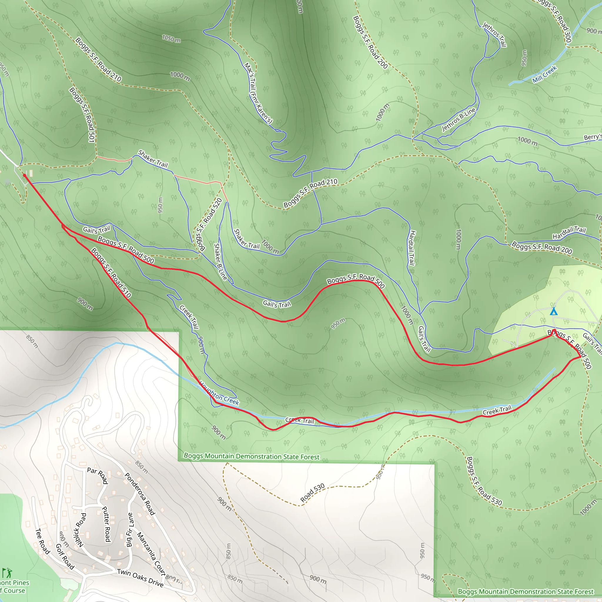 Creek Trail Loop mobile static map