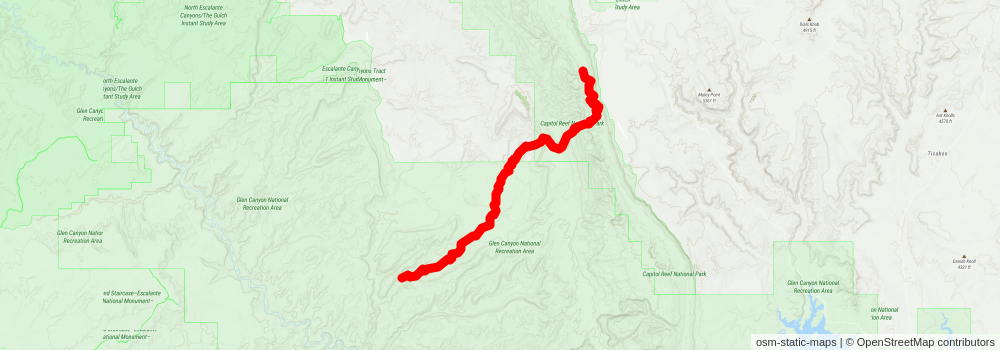 Southwestern Horseshoe Trail stage 24 Map