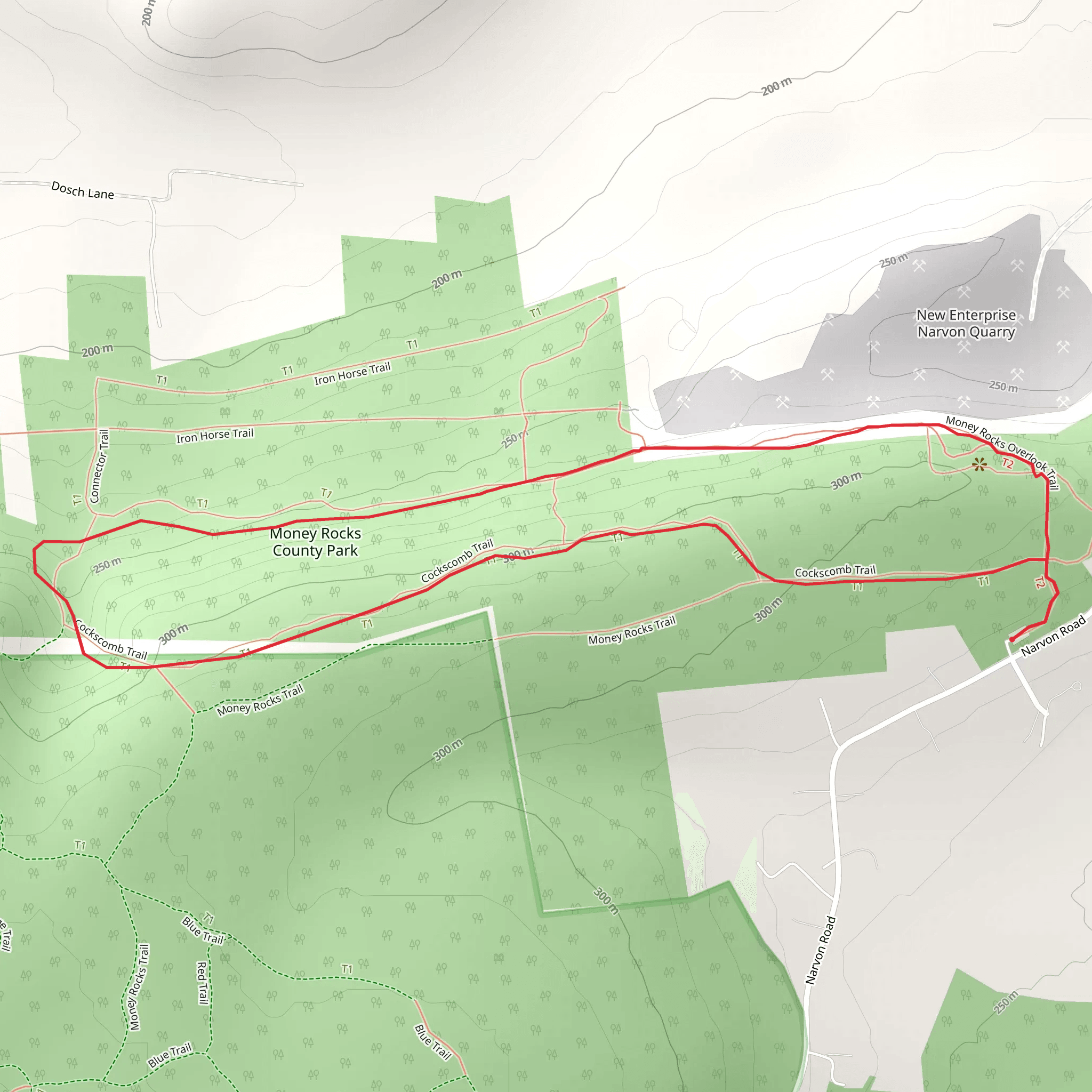 Money Rocks Cockscomb Trail Loop mobile static map