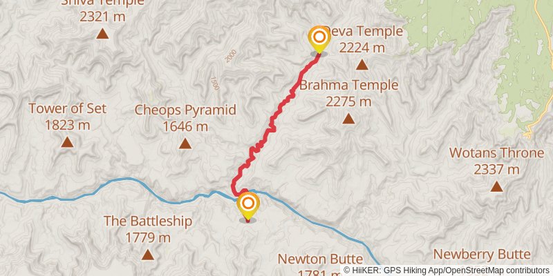 Rim to Rim Trail stage 2 Map