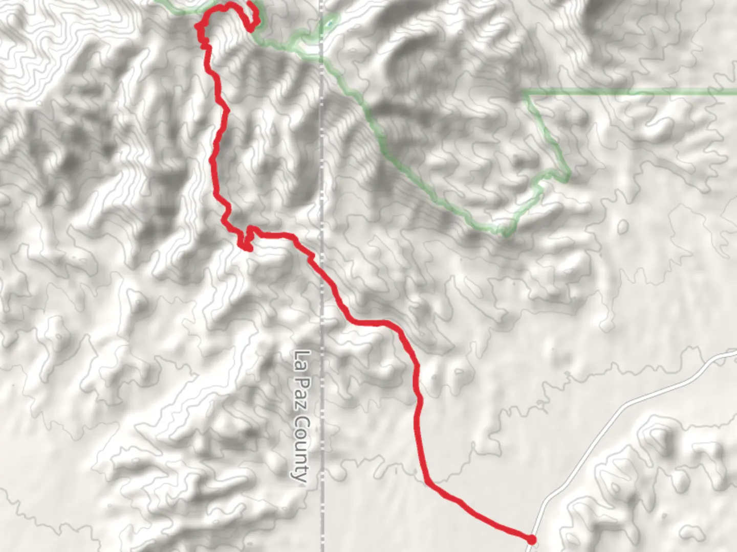 An image depicting the trail Harquahala Mountain Summit Road and its surrounding area.