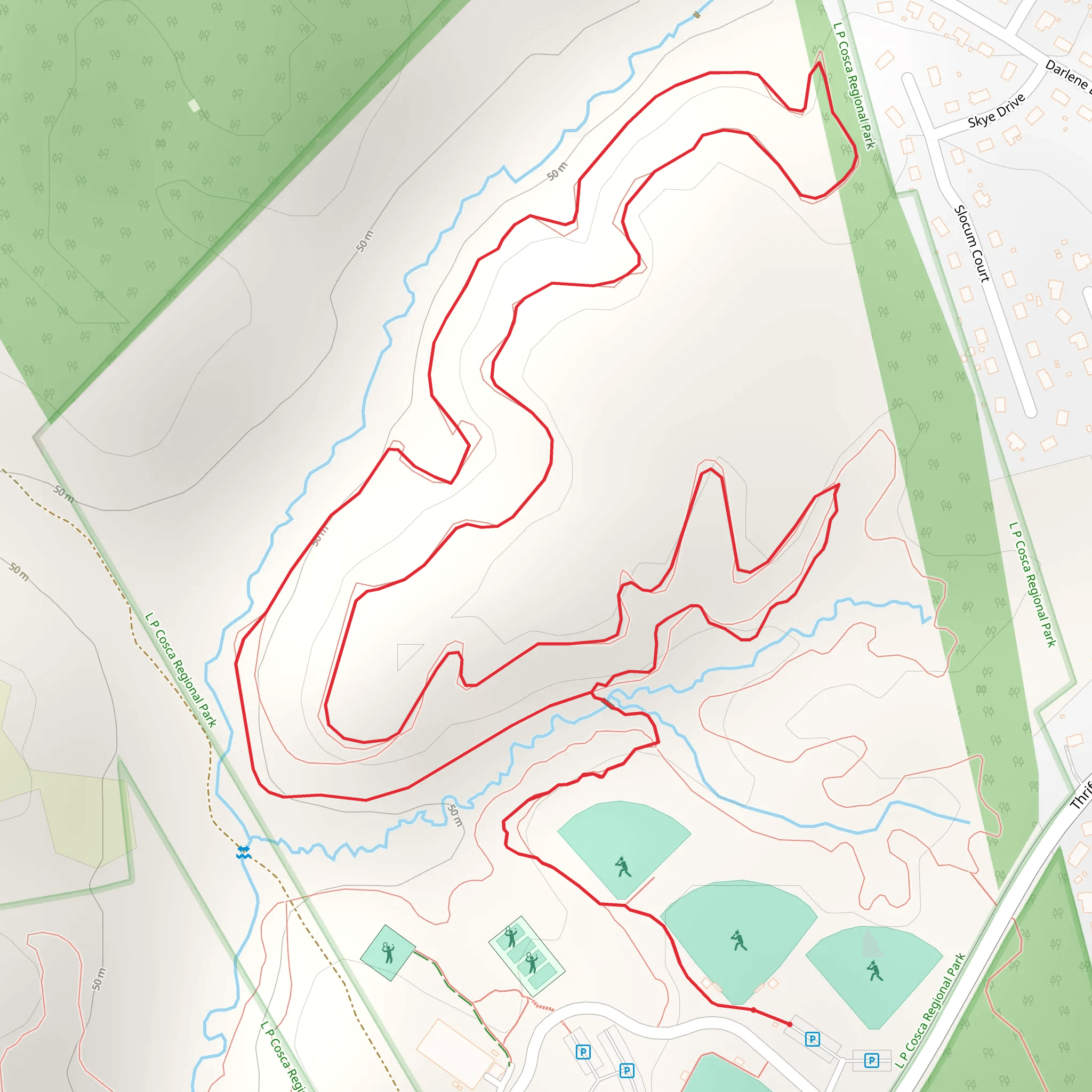 Purple Trail and Connector Loop Trail mobile static map