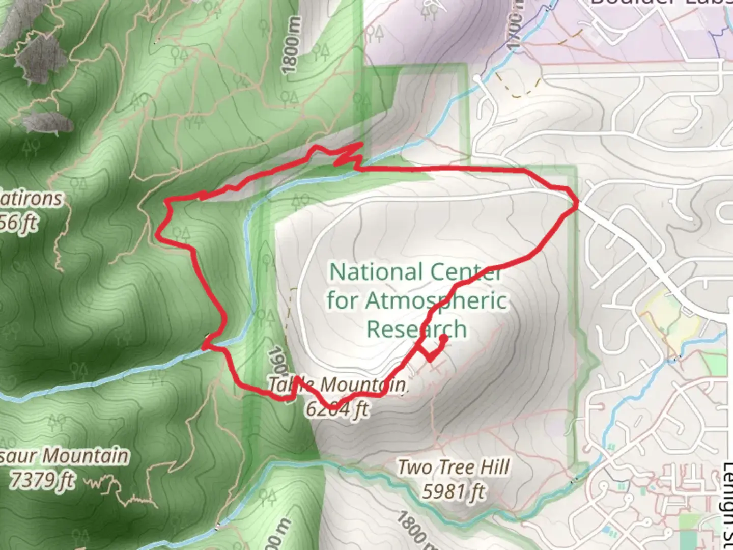 An image depicting the trail Table Mountain - Skunk Creek Loop and its surrounding area.