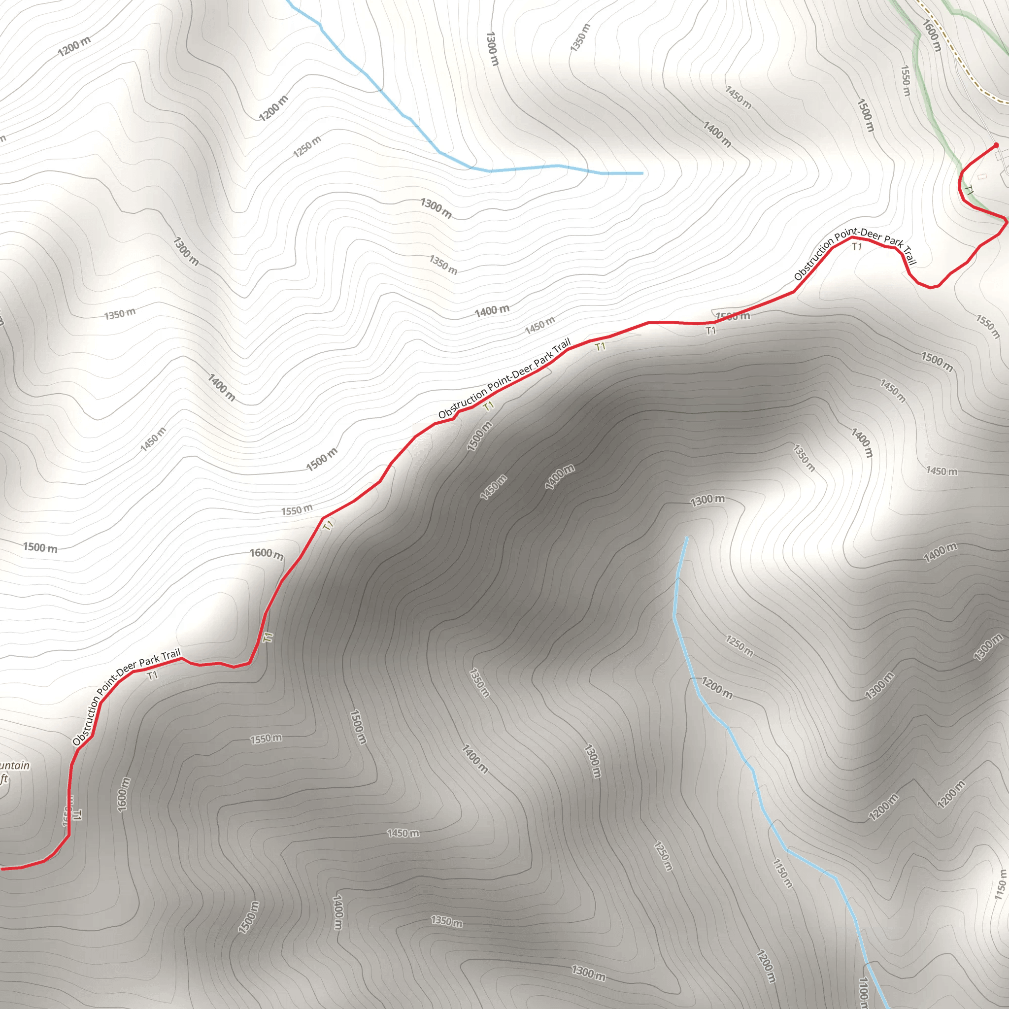 Green Mountain via Obstruction Point-Deer Park Trail mobile static map