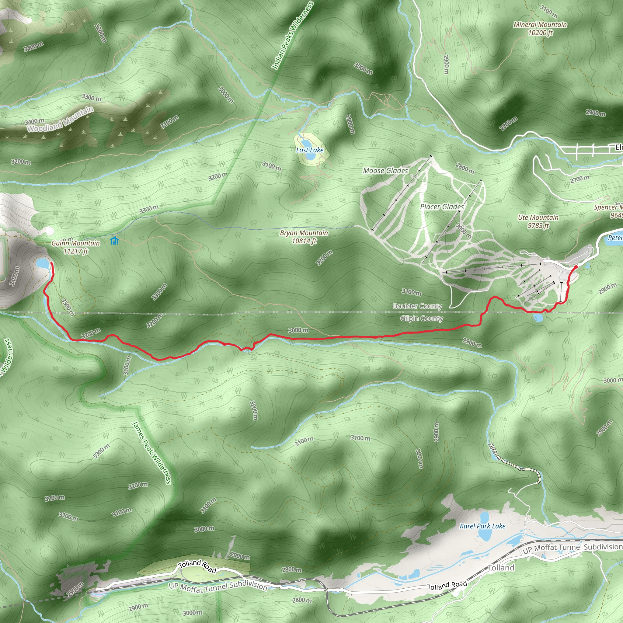 Jenny Creek Trail mobile static map