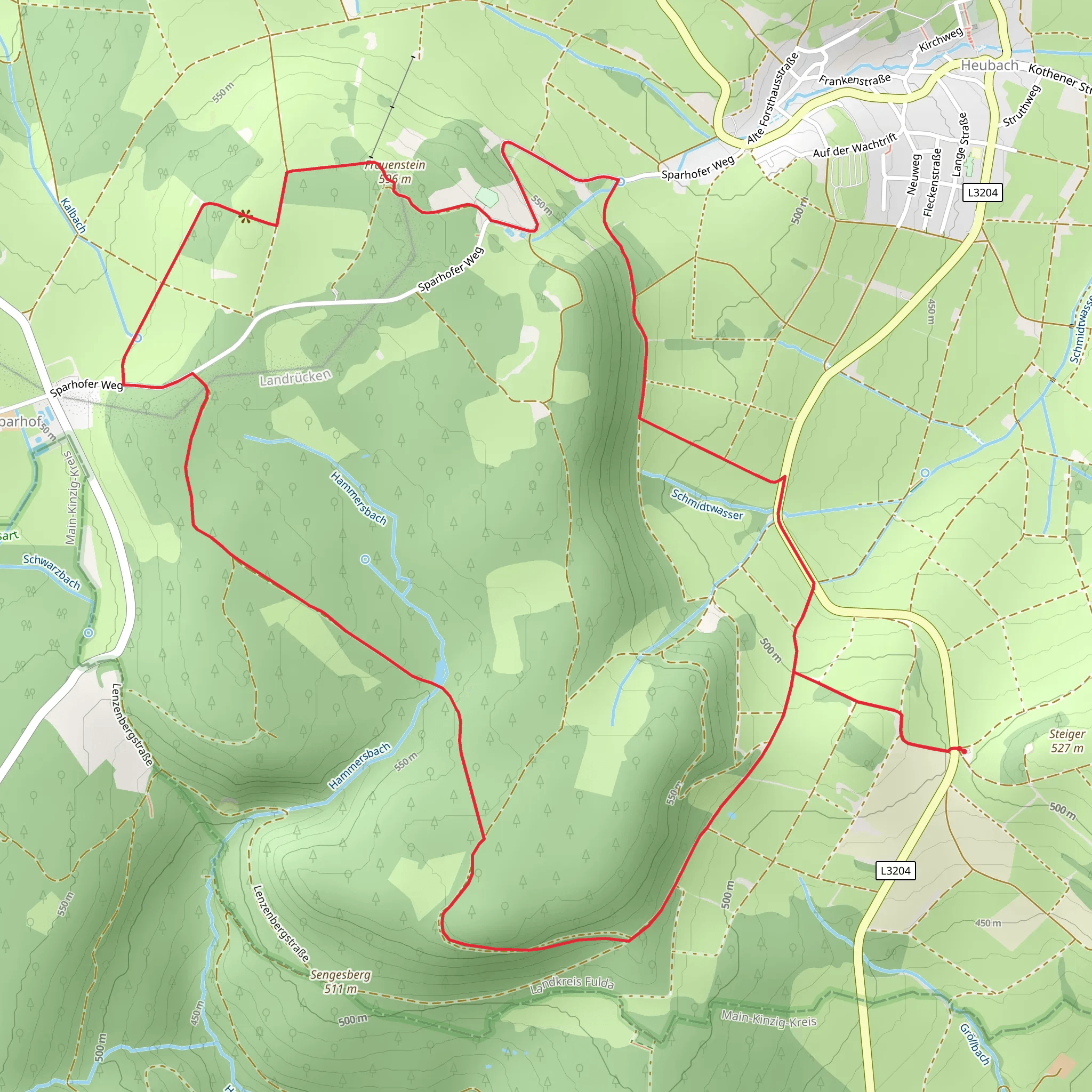 Schwarzenberg and Frauenstein Loop mobile static map