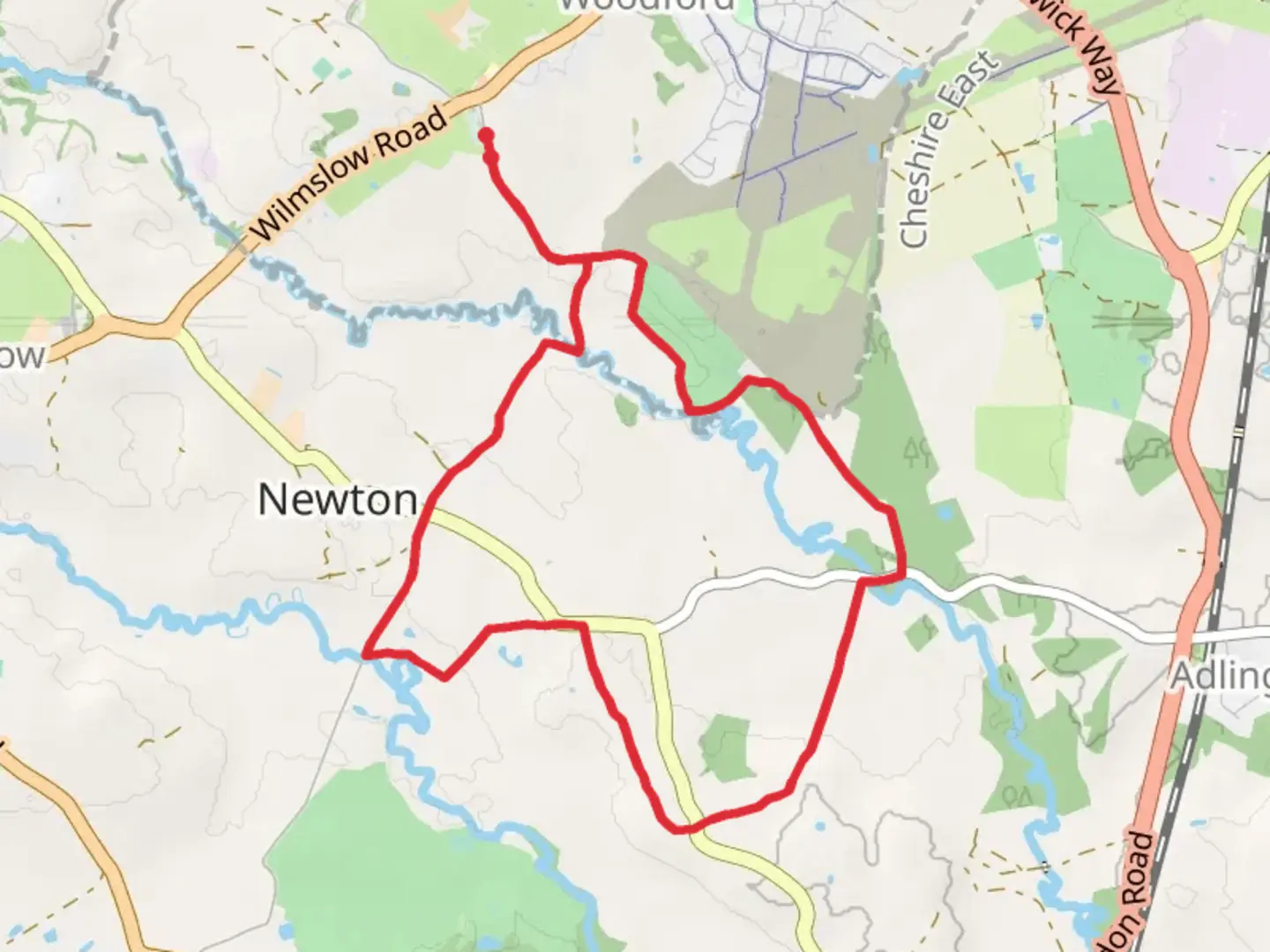 An image depicting the trail Woodford Circular Walk and its surrounding area.