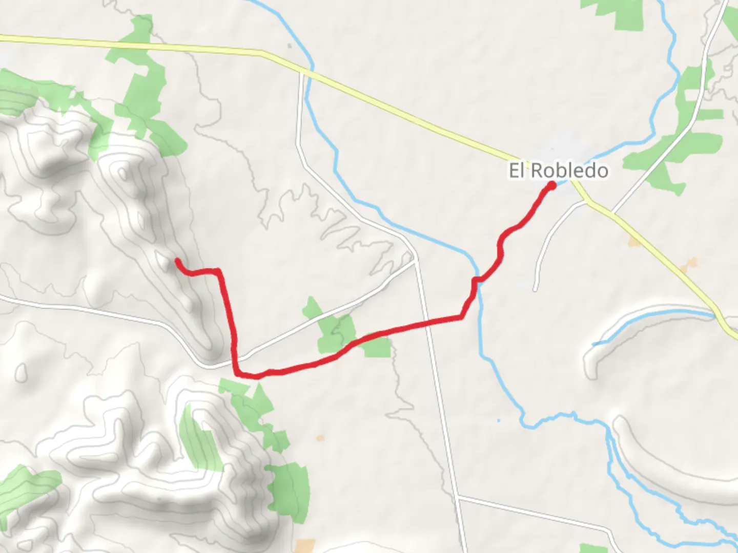 An image depicting the trail El Robledo - Moorish Cave PR CR 42 and its surrounding area.