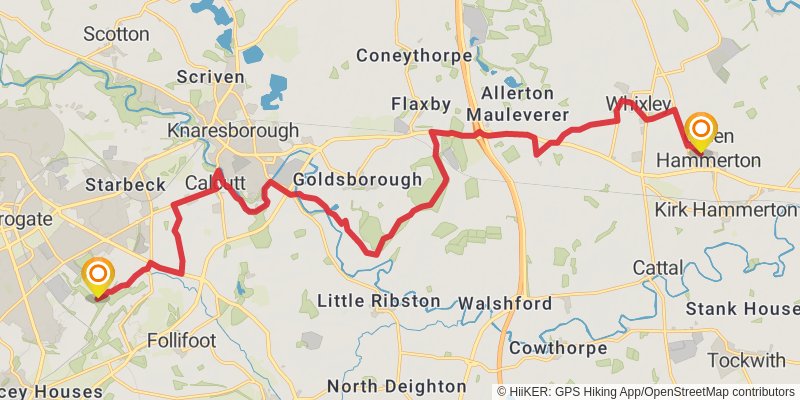 Blackpool to Bridlington - York stage 8 Map