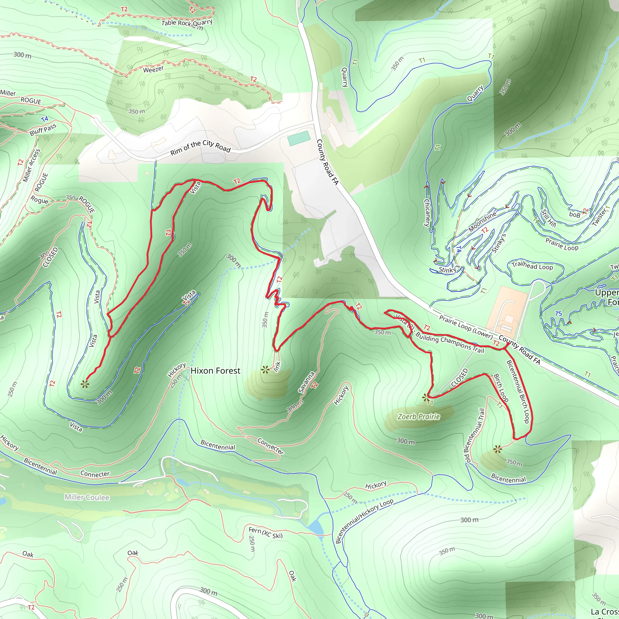 Bicentennial Birch and Vista Prairie Loop mobile static map