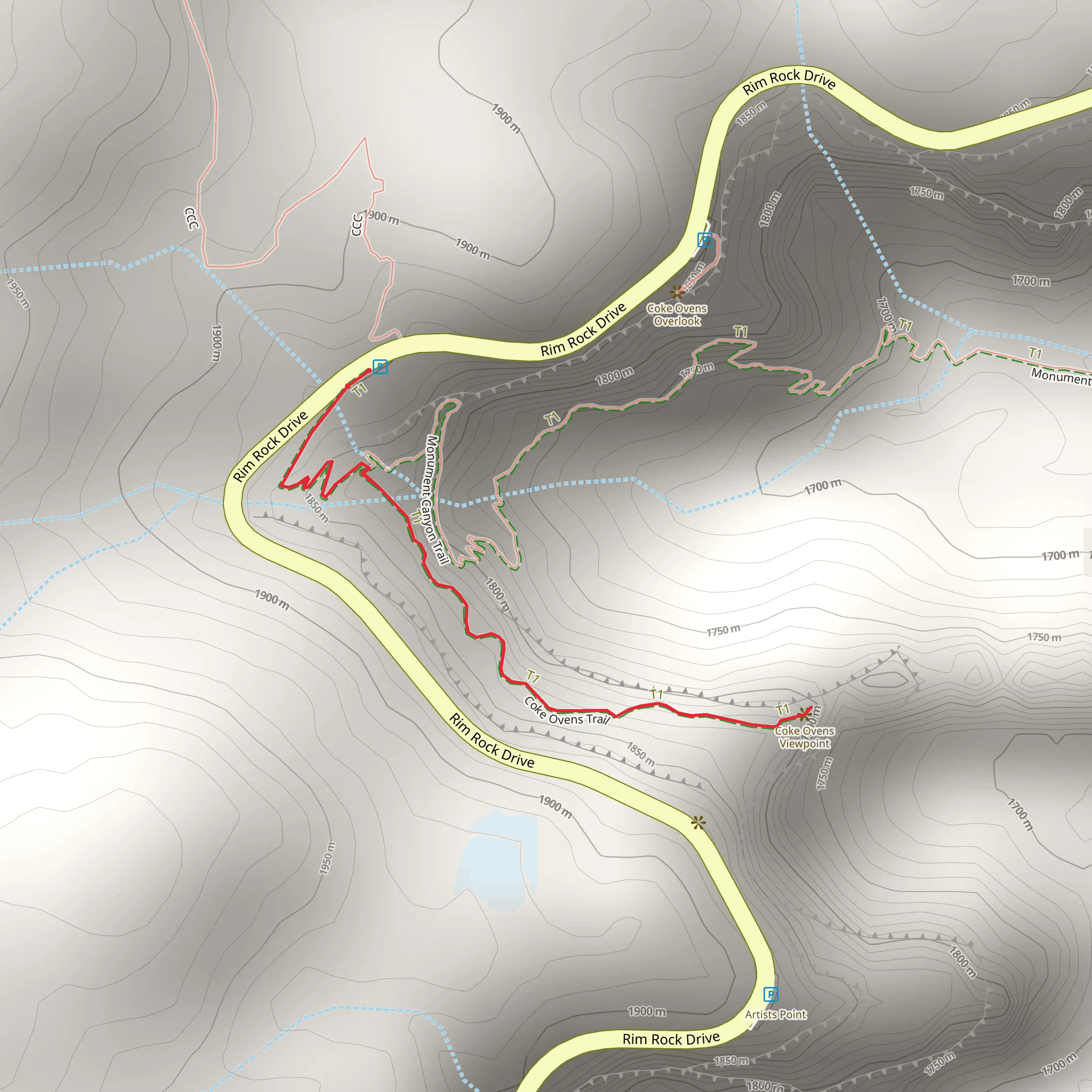 Coke Ovens Trail mobile static map